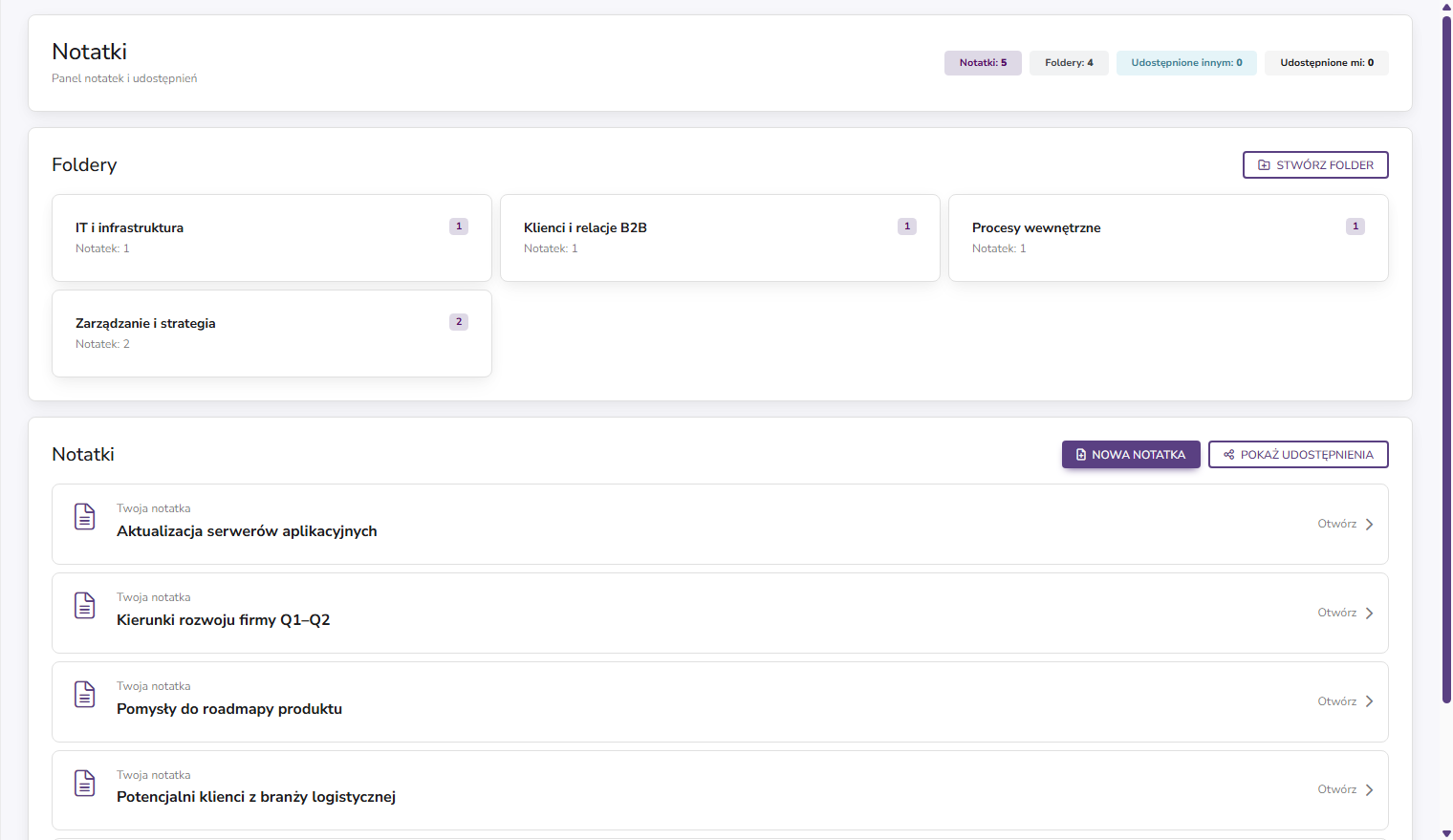 Dokobero Notatki — organizacja wiedzy